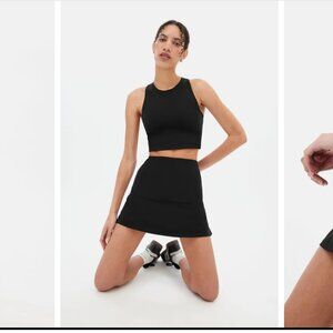 Girlfriend Collective Black Sport Skort | Size M